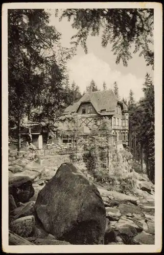 Ansichtskarte Wernigerode Hotel Steinerne Renne 1953