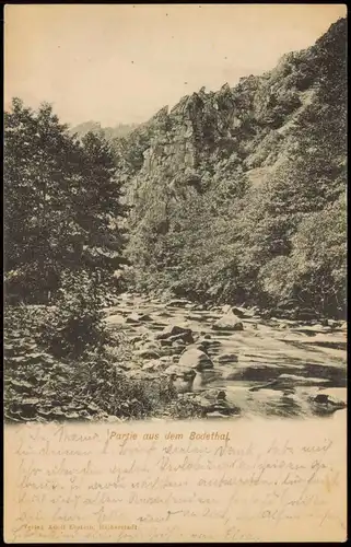 Ansichtskarte Treseburg Partie aus dem Bodethal. Harz 1904