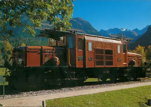 Verkehr & Eisenbahn (Railway) Lok Ge 6/6 "Krokodil" am Bahnhof Bergün 1980