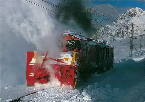 Verkehr & Eisenbahn (Railway) Elektroschneeschleuder X rot et 9218 der RhB 2000