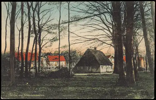 Ansichtskarte Höftgrube-Wingst Partie aus Wassermühle. 1912