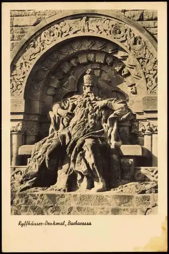 Ansichtskarte Kelbra (Kyffhäuser) Kyffhäuser-Denkmal, Barbarossa 1961