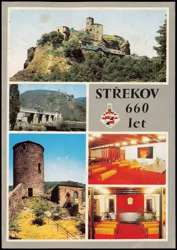 Schreckenstein (Elbe)-Aussig Střekov (Laben) Ústí nad Labem (Ustji, Ustjiss) Burg Schreckenstein Střekov (Mehrbildkarte) 1979