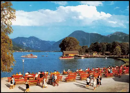 Bad Wiessee Panorama-Ansicht Seepromenade gegen Schlierseer Berge 1988