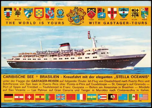 Ansichtskarte  Schiff Schifffahrt Hochsee Passagierschiff STELLA OCEANIS 1980