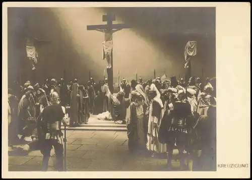 Ansichtskarte Oberammergau Passionsspiele - Kreuzigung 1934