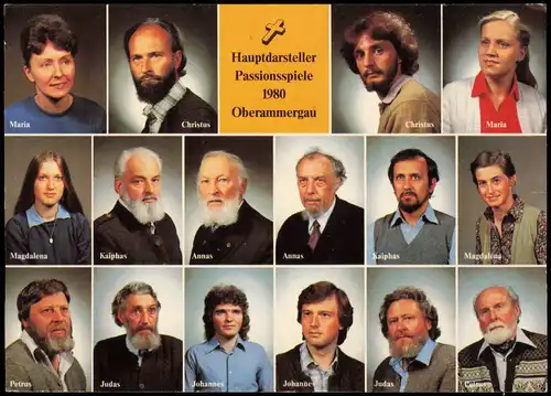 Ansichtskarte Oberammergau Passionsspiele Mehrbild Hauptdarstellung 1980