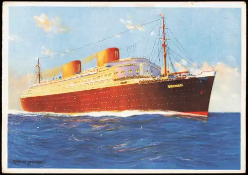 Ansichtskarte  NORDDEUTSCHER LLOYD BREMEN Schiffe Dampfer Steamer 1930