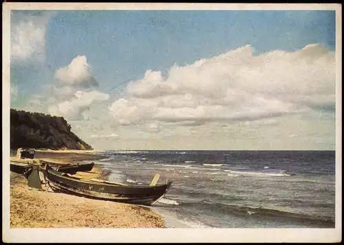 Ansichtskarte .Mecklenburg-Vorpommern Ostsee/ Baltic Sea Mittag am Strand 1951