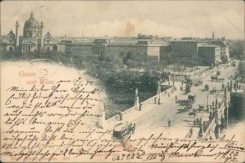 Ansichtskarte Wien Elisabethbrücke, Straße 1899