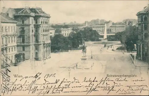 Ansichtskarte Wien Schwarzenbergplatz 1900