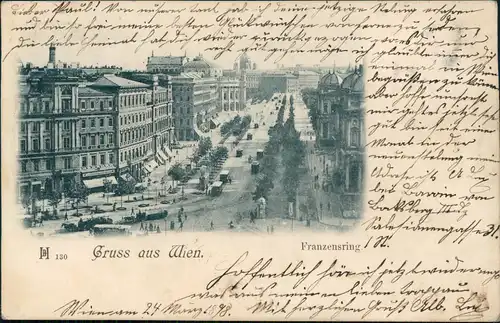 Ansichtskarte Wien Franzensring 1898