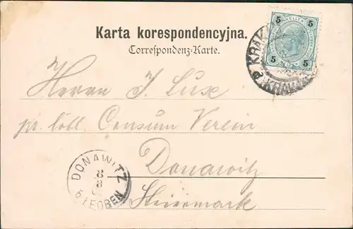 Postcard Krakau Kraków Tuchhallen Sukiennice, Rathausturm 1900