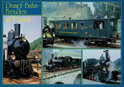 Dampflokomotive Dampfbahnbetrieb Bau Hinwil Dampf-Bahn-Freuden im Tösstal 1980