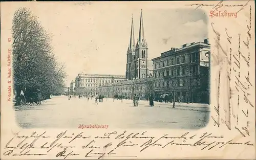 Ansichtskarte Salzburg Mirabellenplatz 1898