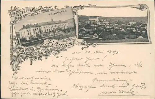 Bautsch Budišov nad Budišovkou  Zigarrenfabrik Stadt Mährisch Schlesien 1892