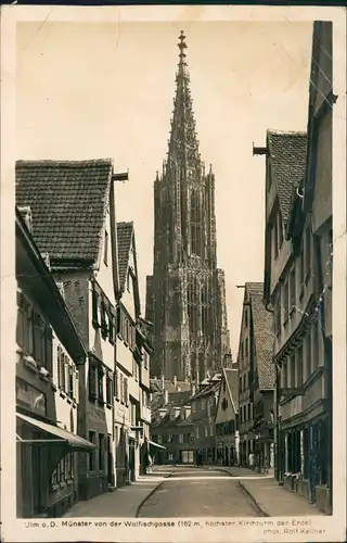 Ansichtskarte Ulm a. d. Donau Walfischgasse 1942