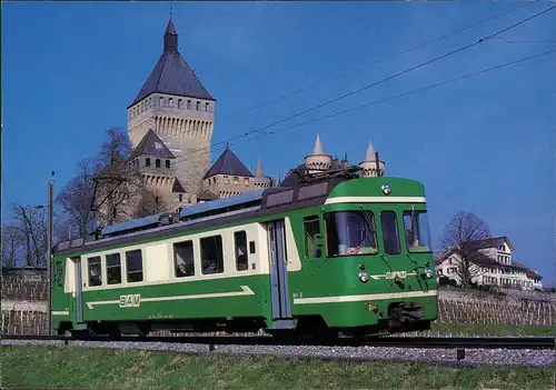 Eisenbahn (Railway) Triebwagen Be 4/4 11 Chemin de fer Bière-Apples-Morges 1982