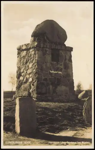 Ansichtskarte Bad Fallingbostel Hermann Löns-Denkmal bei Müden 1920