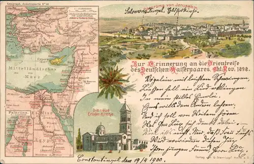 Jerusalem רושלים OrientKaiser MB 1898 Deutsche Post Constantinopel Istanbul