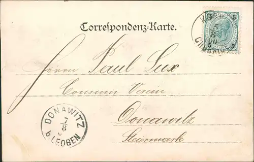 Postcard Kornitz Chornice Schule, Bahnhof, Fabrik b Pardubitz Pardubice  1900