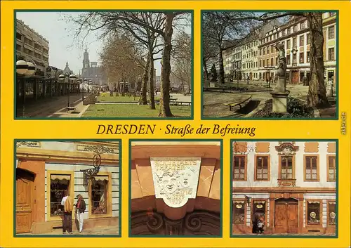 Innere Neustadt-Dresden Hauptstraße / Straße der Befreiung / Königstraße 1987