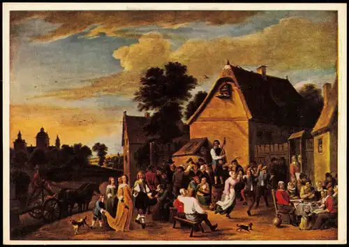 Künstlerkarte: DAVID TENIERS d. J. (1610-1690) Flämische Kirmes 1967
