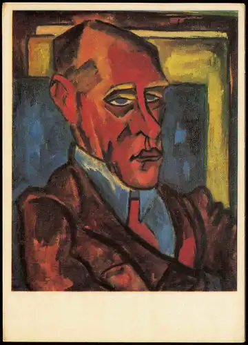 Künstlerkarte Kunst KARL SCHMIDT-ROTTLUFF (geb. 1884) Bildnis Thiersch 1967