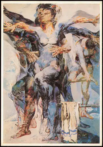 DDR Künstlerkarte Kunst WILLI SITTE (geb. 1921) Ballettprobe 1970