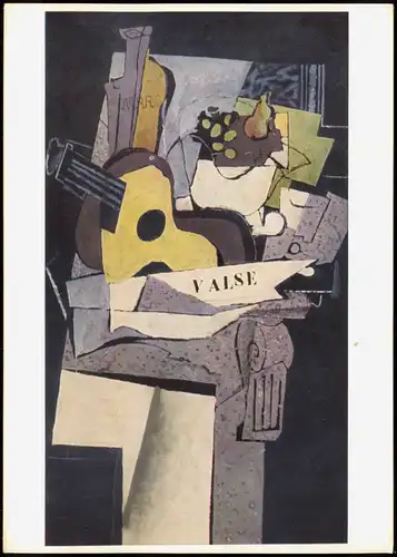 Künstlerkarte Kunst GEORGES BRAQUE (1882-1963) Stilleben mit Guitarre 1967