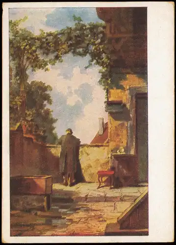 Ansichtskarte  Künstlerkarte: Carl Spitzweg (1808-1885) Blick ins Land 1950