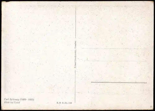 Ansichtskarte  Künstlerkarte: Carl Spitzweg (1808-1885) Blick ins Land 1950