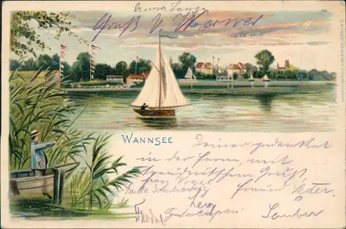 Ansichtskarte Litho AK Wannsee-Berlin Strandbad Wannsee Restaurant 1901