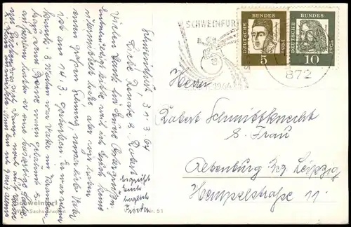 Schweinfurt Willy-Sachs-Stadion Fussball & Leichtathletik Stadion 1964
