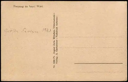 Ansichtskarte Freyung Panorama Umland-Ansicht 1923