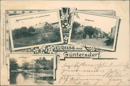 Jägerndorf Krnov Krnów  3 Bild Güntersdorf Güntersdorf Mährisch Schlesien 1899