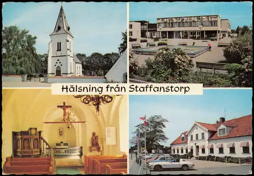 Postcard Staffanstorp Mehrbildkarte mit 4 Ortsansichten 1980