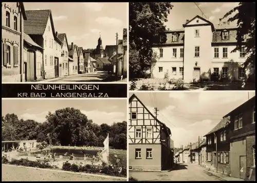 Neunheilingen DDR mit Scharfe Gasse, Schloss, Bad, Hauptstraße 1970