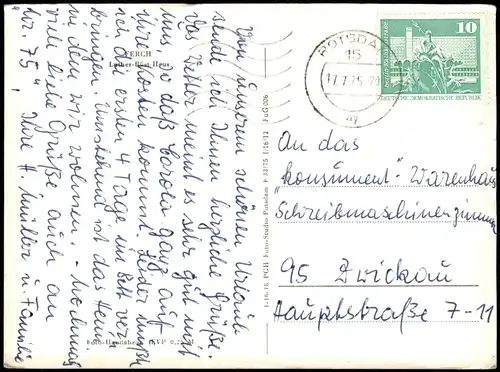 Ferch-Schwielowsee Ortsansicht, Luther-Büst-Haus zur DDR-Zeit 1975