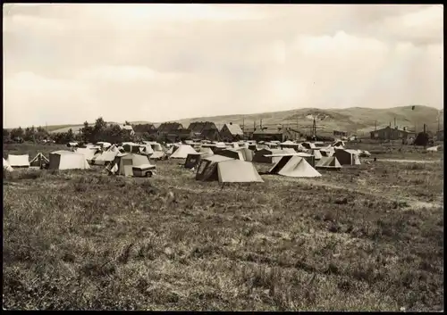 Ansichtskarte Gager Campingplatz Zeltplatz Zelten zur DDR-Zeit 1975/1974