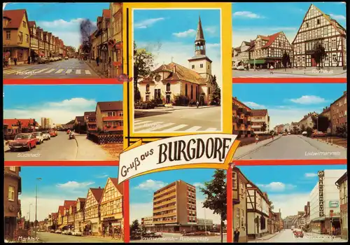 Burgdorf (Han) Mehrbildkarte u.a. Marktstr. Südstadt Liebermannstr. uvm. 1981