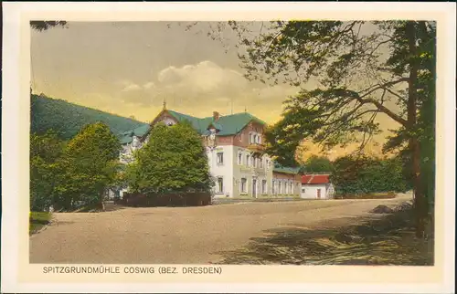 Ansichtskarte Coswig (Sachsen) Spitzgrundmühle 1926