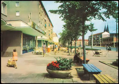 Frankfurt (Oder) Karl-Marx-Straße, Leute & Geschäfte zur DDR-Zeit 1970