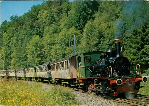 Eisenbahn (Railway) SIHLTALBAHN (Zürich Selnau-Sihlbrugg) Dampflok-Zug 1980