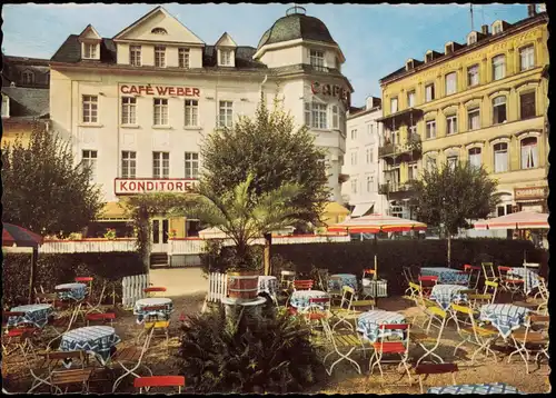 Ansichtskarte Bad Ems Außensitz der KONDITOREI Café Weber 1961