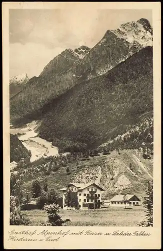 Hinterriß (Tirol)   mit Gasthof Alpenhof mit Risser u. Lalider Falken 1941