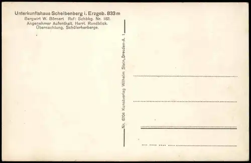 Scheibenberg (Erzgebirge) Panorama-Ansicht; Ort im Erzgebirge 1930