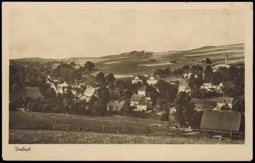 Drebach (Erzgebirge) Panorama-Ansicht Totalansicht zur DDR-Zeit 1955