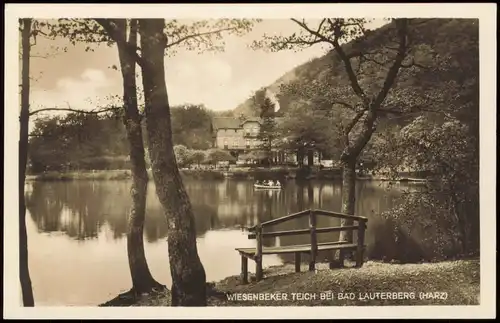 Ansichtskarte Bad Lauterberg im Harz Wiesenbeker Teich 1930