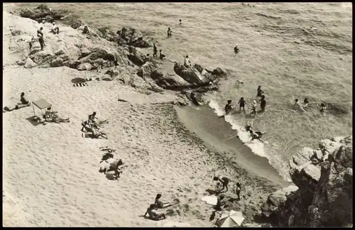 Postales Barcelona Umland-Ansicht CALELLA Der Strand La Vinyeta 1970